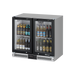 Turbo Air TB9-8H-SWBBB-N / TB9-8H-SWSSS-N - 2 Glass Door Back Bar Fridge 900mm 157L (Black trim)