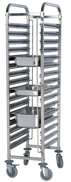 ICE TRS0015 - Stainless Steel GN Pan Trolley, 15 Tiers