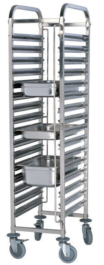 ICE TRS0015 - Stainless Steel GN Pan Trolley, 15 Tiers