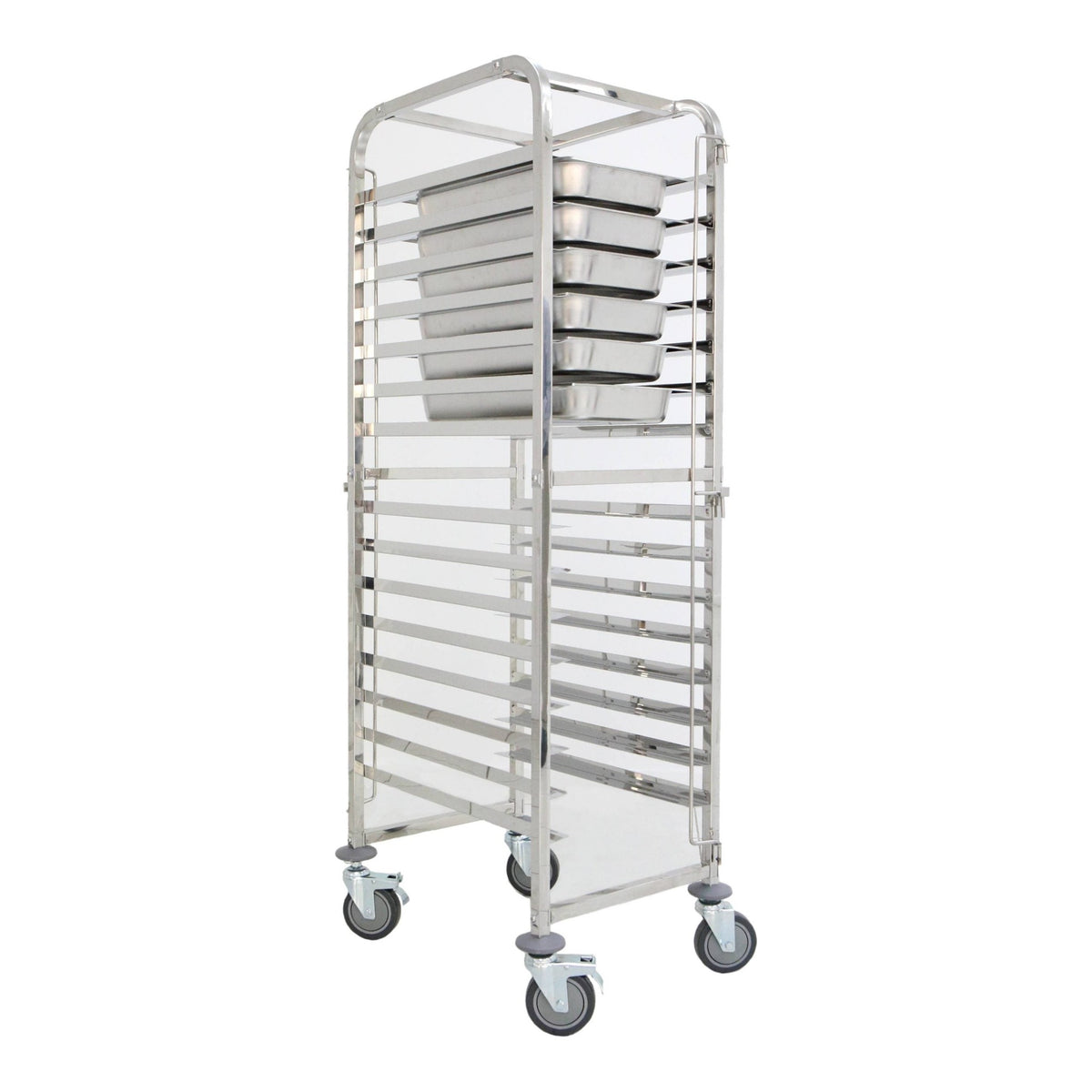 ICE TRS1015 - Stainless Steel Multi Use Tray Trolley, GN 1/1 & 600 x 400mm