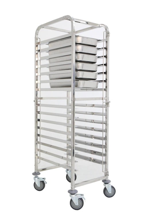 ICE TRS1015 - Stainless Steel Multi Use Tray Trolley, GN 1/1 & 600 x 400mm