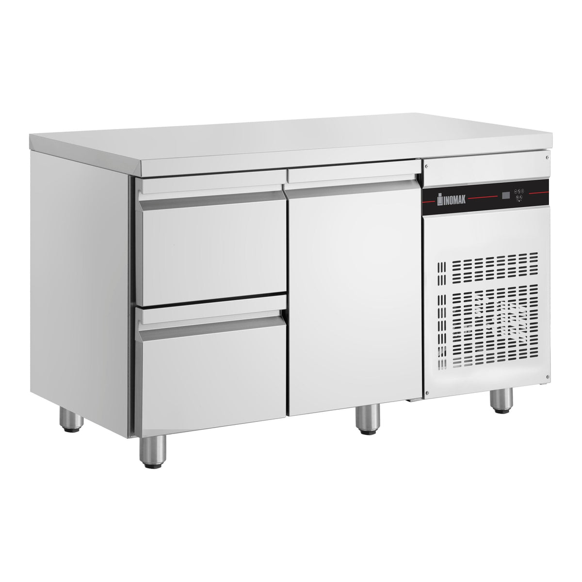 Inomak UBD2000 - Underbench Drawer Fridge, 1 Door & 2 Drawers, 1345mm