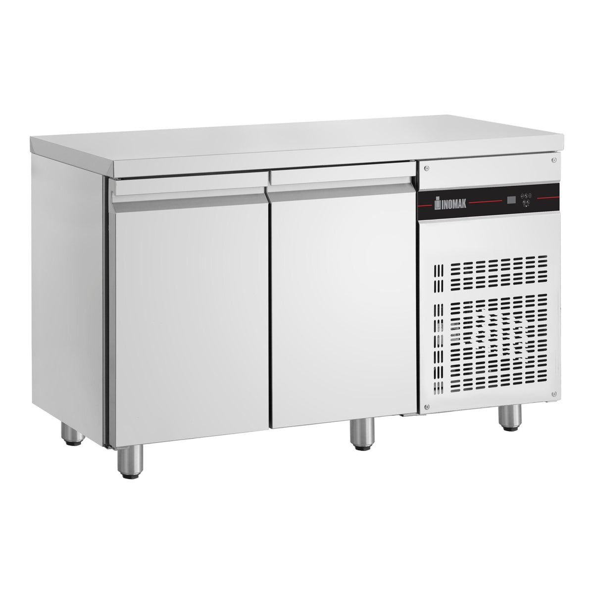 Inomak UBI7134 - Underbench Fridge, 2 Stainless Steel Doors, 1345mm