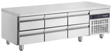 Inomak UBI71790LB - Low Boy Chef Base Fridge, 6 Drawers, 1790mm