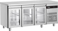 Inomak UBI7179G - Underbench Fridge, 3 Glass Doors, 1790mm