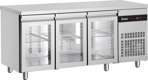 Inomak UBI7179G - Underbench Fridge, 3 Glass Doors, 1790mm