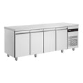 Inomak UBI7224 - Underbench Fridge, 4 Stainless Steel Doors, 2240mm