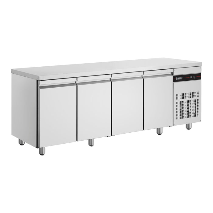 Inomak UBI7224 - Underbench Fridge, 4 Stainless Steel Doors, 2240mm
