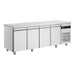 Inomak UBI7224 - Underbench Fridge, 4 Stainless Steel Doors, 2240mm
