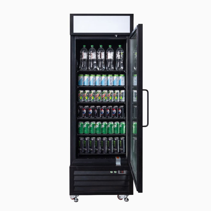 Bromic UC0550GDL-NR - Upright Display Fridge 546L, 1 Door, Flat Glass, Lightbox, 685mm
