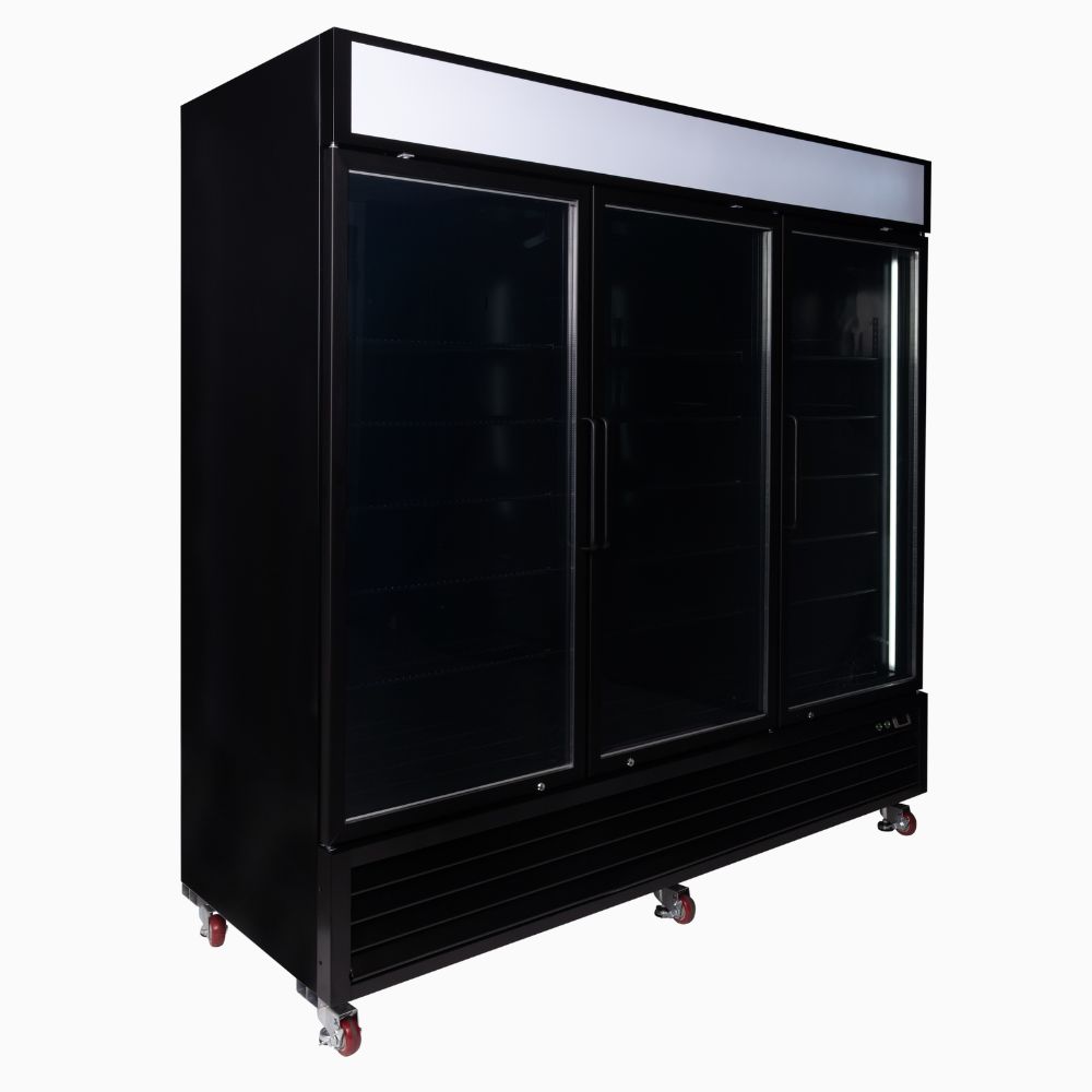 Bromic UC1980GDL-NR - Upright Display Fridge 1980L, 3 Door, Flat Glass, Lightbox, 2050mm