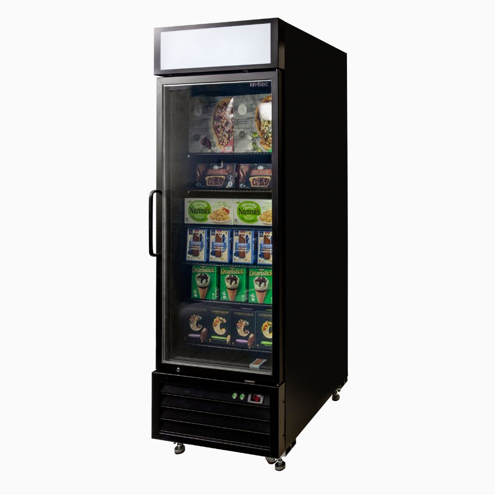 Bromic UF0550GDL-NR - Upright Display Freezer 546L, 1 Door, Flat Glass, Lightbox, 685mm