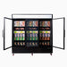 Bromic UF1980GDL-NR - Upright Display Freezer 1980L, 3 Door, Flat Glass, Lightbox, 2050mm