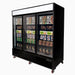 Bromic UF1980GDL-NR - Upright Display Freezer 1980L, 3 Door, Flat Glass, Lightbox, 2050mm