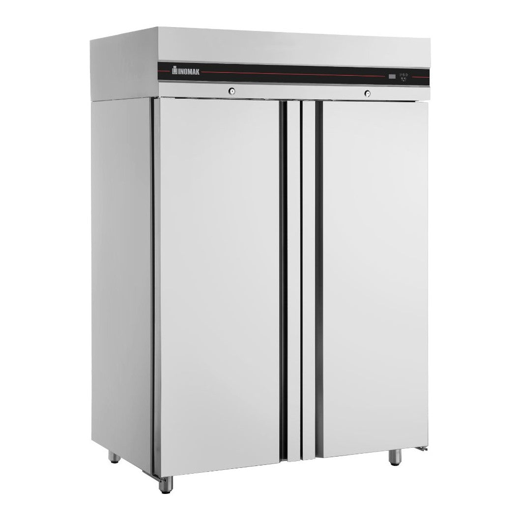 Inomak UFI1140 - Upright Fridge, 2 Stainless Steel Doors, 2/1 GN