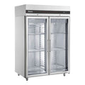 Inomak UFI2140G - Upright Freezer, 2 Glass Doors, 1432L, 2/1 GN