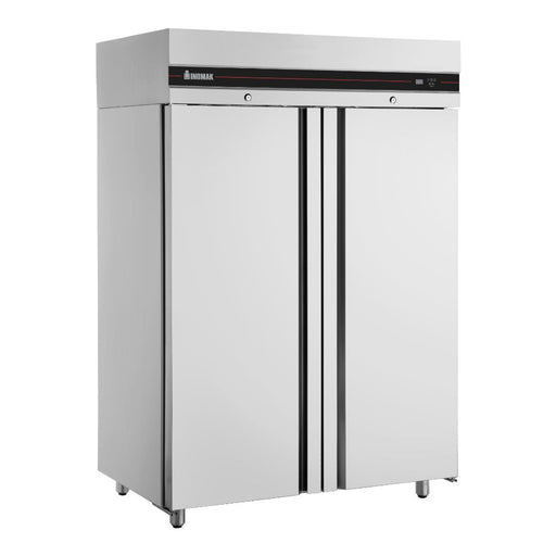 Inomak UFI2140SL - Slimline Upright Freezer, 2 Stainless Steel Doors, 1227L