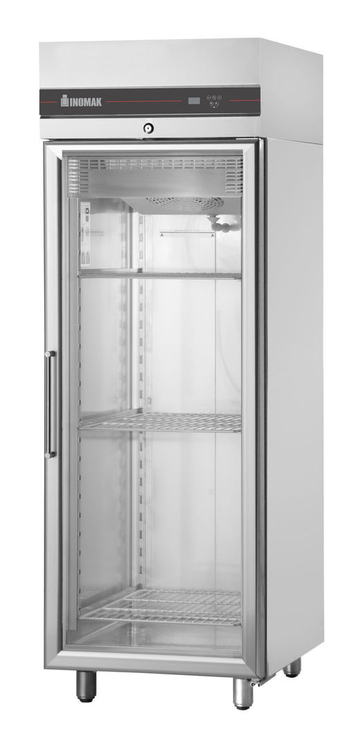 Inomak UFI2170G - Upright Freezer, 1 Glass Door, 654L, 2/1 GN