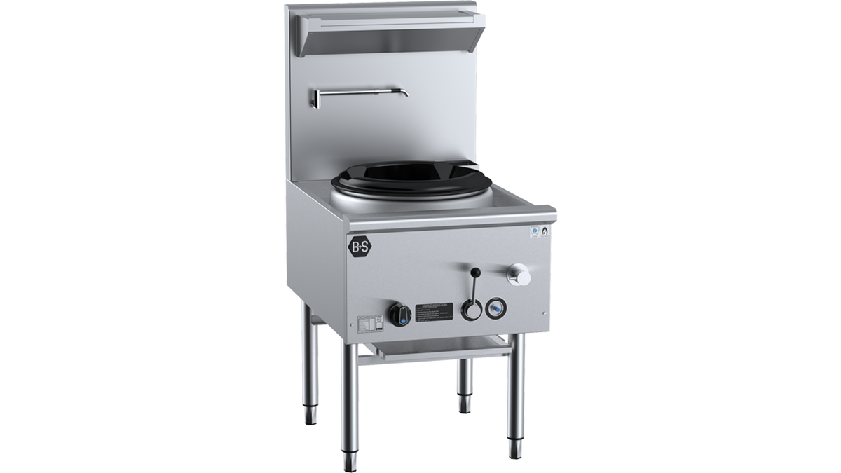 B+S Black UFWWD-1 - 600mm Waterless Gas Wok Table 1 Hole