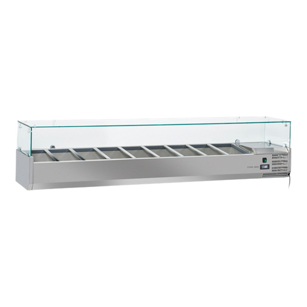 Anvil VRX2000 - Refrigerated Ingredient Well 2000mm, Glass Canopy