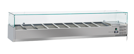 Anvil VRX2000 - Refrigerated Ingredient Well 2000mm, Glass Canopy