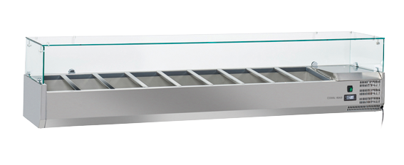 Anvil VRX2000 - Refrigerated Ingredient Well 2000mm, Glass Canopy