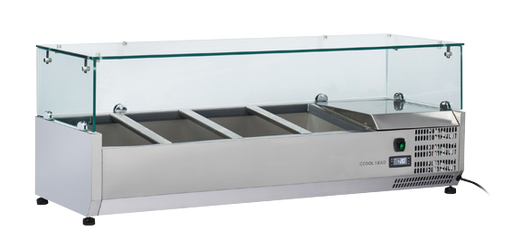 Anvil VRX1200 - Refrigerated Ingredient Well 1200mm, Glass Canopy