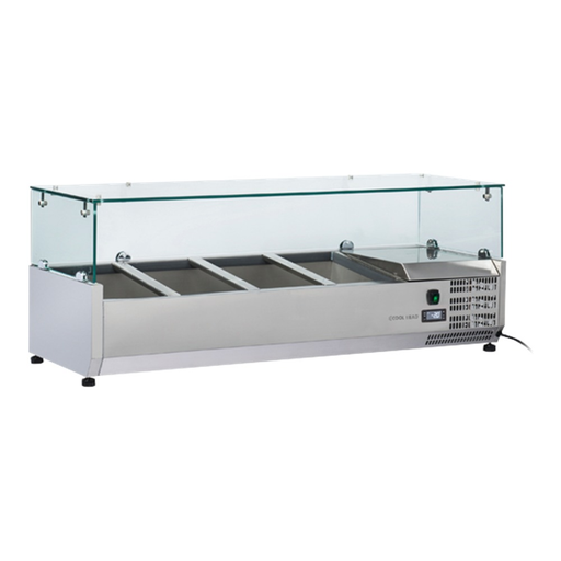Anvil VRX1200 - Refrigerated Ingredient Well 1200mm, Glass Canopy