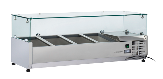 Anvil VRX1200 - Refrigerated Ingredient Well 1200mm, Glass Canopy