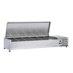 Anvil VRX1500S - Refrigerated Ingredient Well 1500mm, Stainless Steel Lid