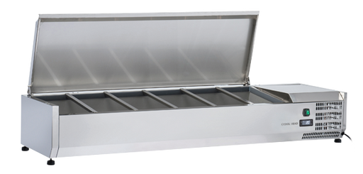 Anvil VRX1500S - Refrigerated Ingredient Well 1500mm, Stainless Steel Lid