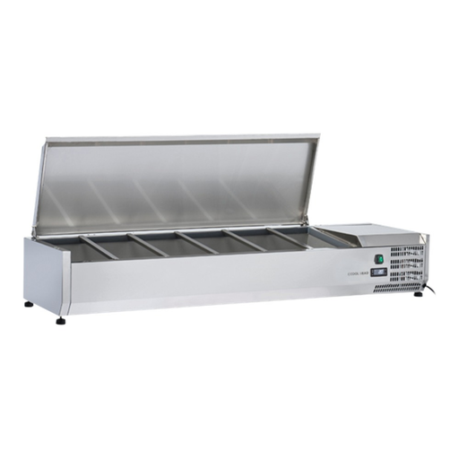 Anvil VRX1500S - Refrigerated Ingredient Well 1500mm, Stainless Steel Lid