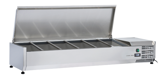 Anvil VRX1500S - Refrigerated Ingredient Well 1500mm, Stainless Steel Lid