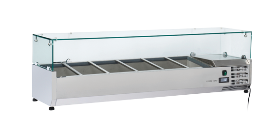Anvil VRX1500 - Refrigerated Ingredient Well 1500mm, Glass Canopy