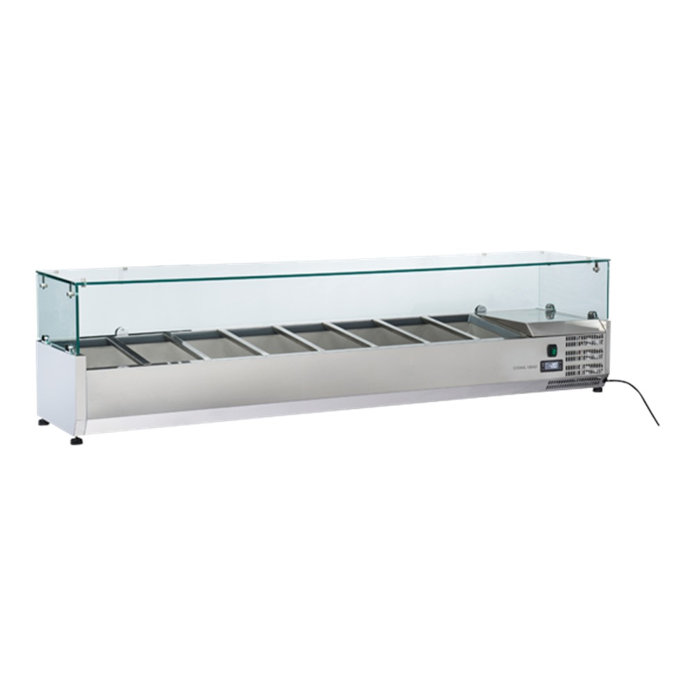 Anvil VRX1800 - Refrigerated Ingredient Well 1800mm, Glass Canopy