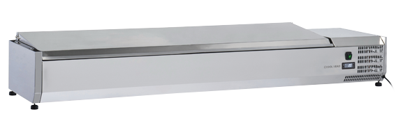 Anvil VRX1800S - Refrigerated Ingredient Well 1800mm, Stainless Steel Lid