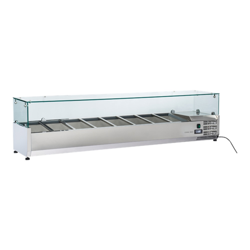 Anvil VRX1800 - Refrigerated Ingredient Well 1800mm, Glass Canopy