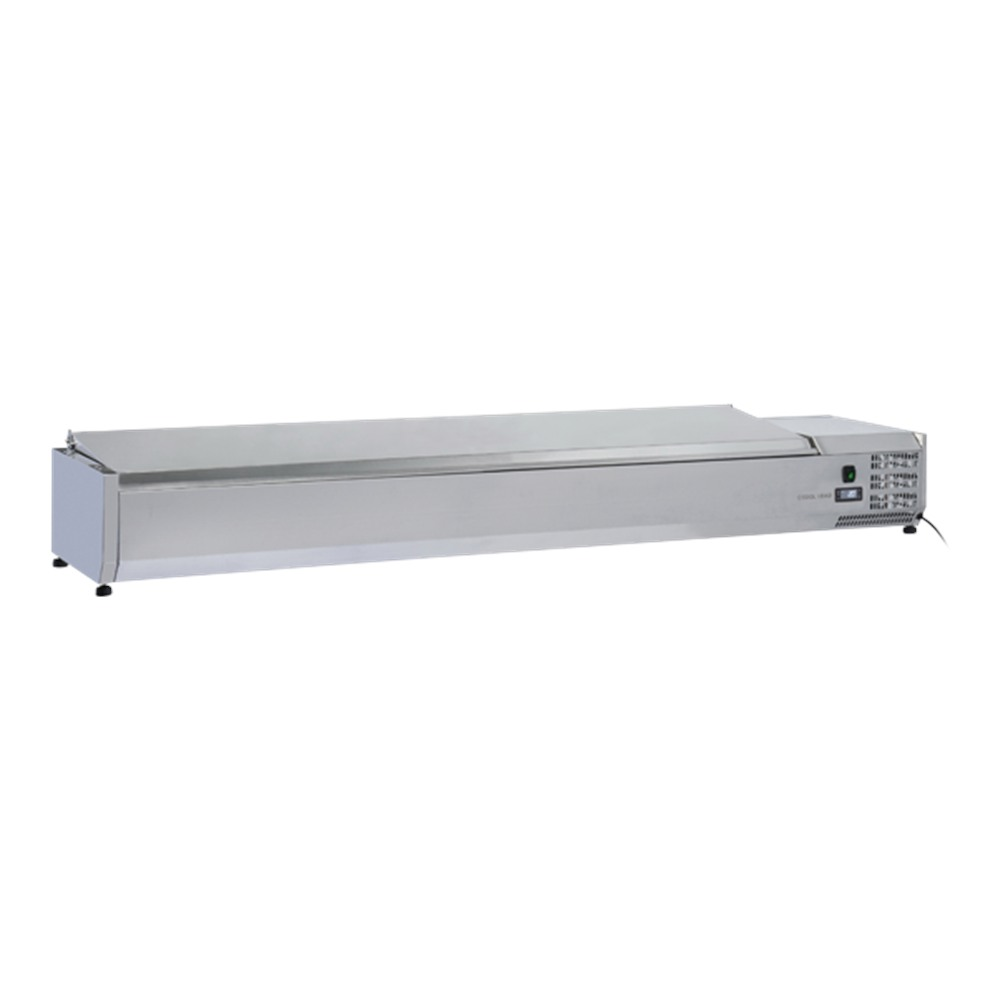 Anvil VRX2000S - Refrigerated Ingredient Well 2000mm, Stainless Steel Lid
