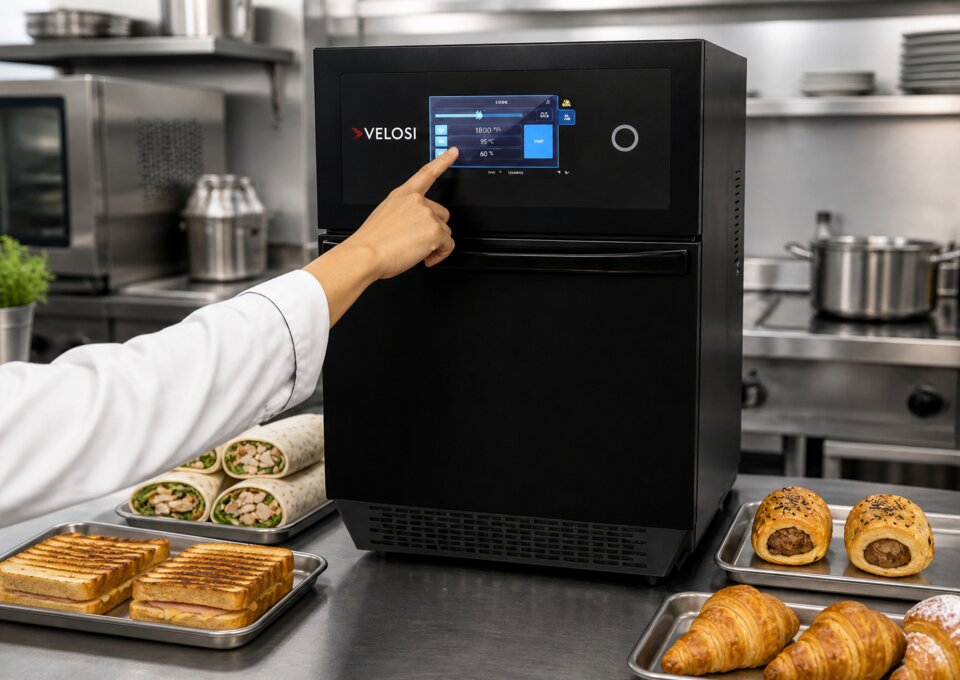 Velosi VEE-VHS015-BLK - Ventless High Speed Oven, Countertop, Black