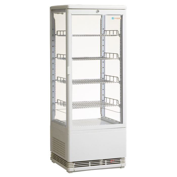 ICS Pacific Venice Tower - Four-Sided Glass Countertop Display Fridge 98L
