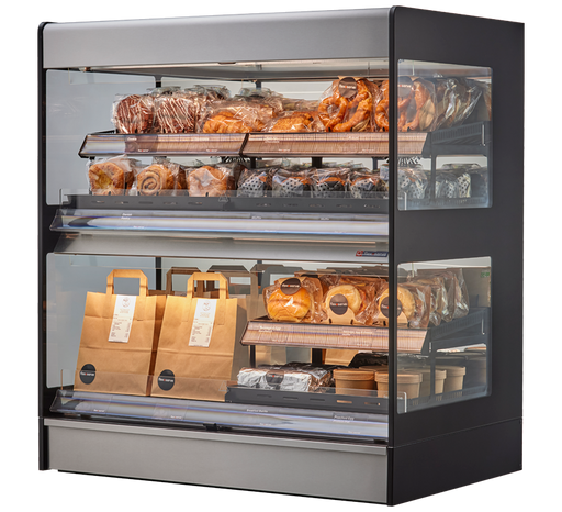 Flexeserve NUE-FXZNA10X2S - Zone Xtra Heated Display, 2 Tier Countertop, 1000mm, 15A