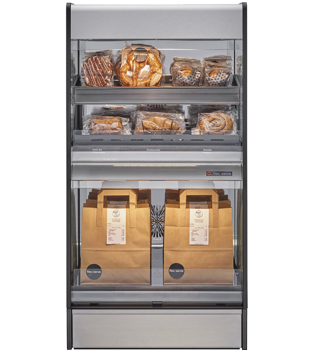 Flexeserve NUE-FXZNA60X2S - Zone Xtra Heated Display, 2 Tier Countertop, 600mm
