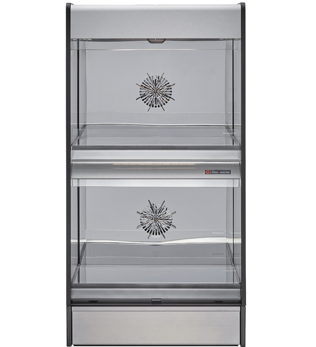 Flexeserve NUE-FXZNA60X2S - Zone Xtra Heated Display, 2 Tier Countertop, 600mm