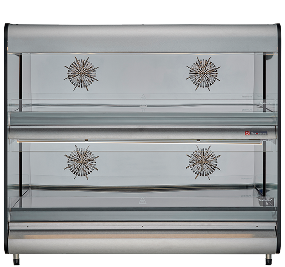 Flexeserve NUE-FXZNA10N2S - Zone Heated Display, 2 Tier Countertop, 975mm, 15A