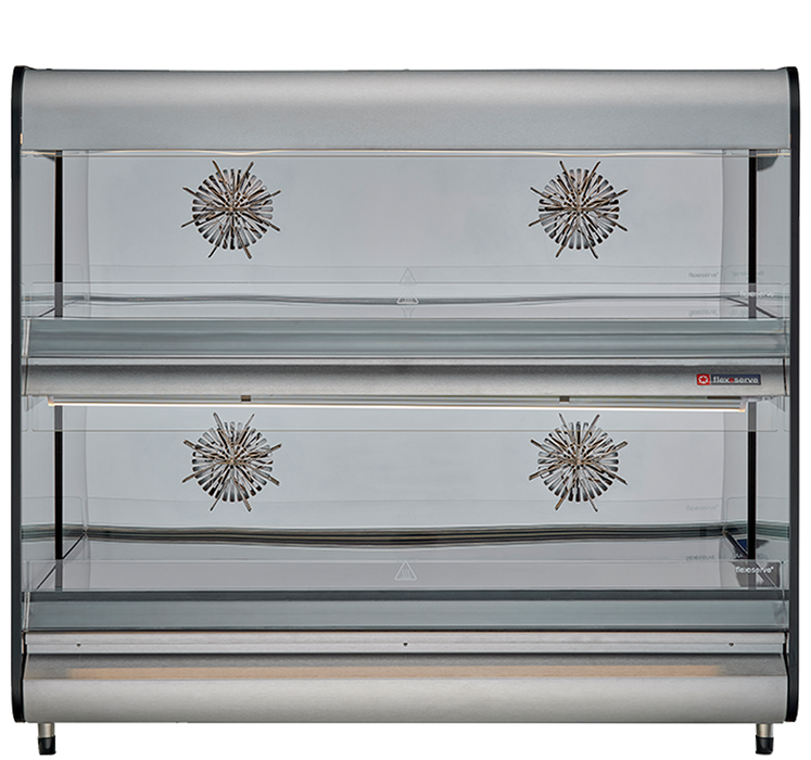Flexeserve NUE-FXZNA10N2S - Zone Heated Display, 2 Tier Countertop, 975mm, 15A