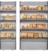 Flexeserve NUE-FXZNA10S4C - Zone Heated Display, 4 Tier Floor Standing, Curved, 975mm