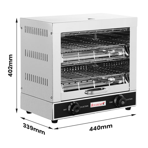 Benchstar AT-360BE - Electric Toaster Griller Salamander with Timer - image 2