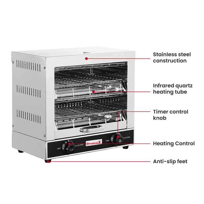 Benchstar AT-360BE - Electric Toaster Griller Salamander with Timer - image 3