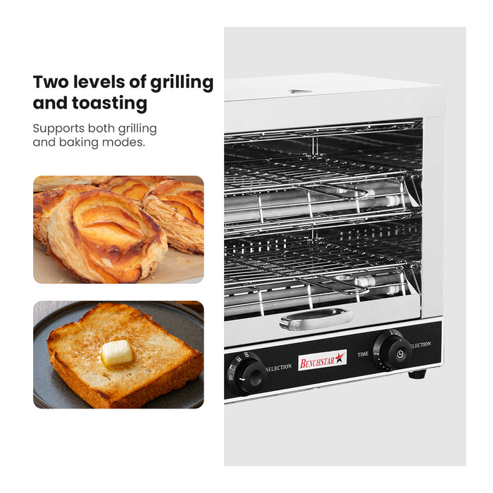 Benchstar AT-360BE - Electric Toaster Griller Salamander with Timer - image 6