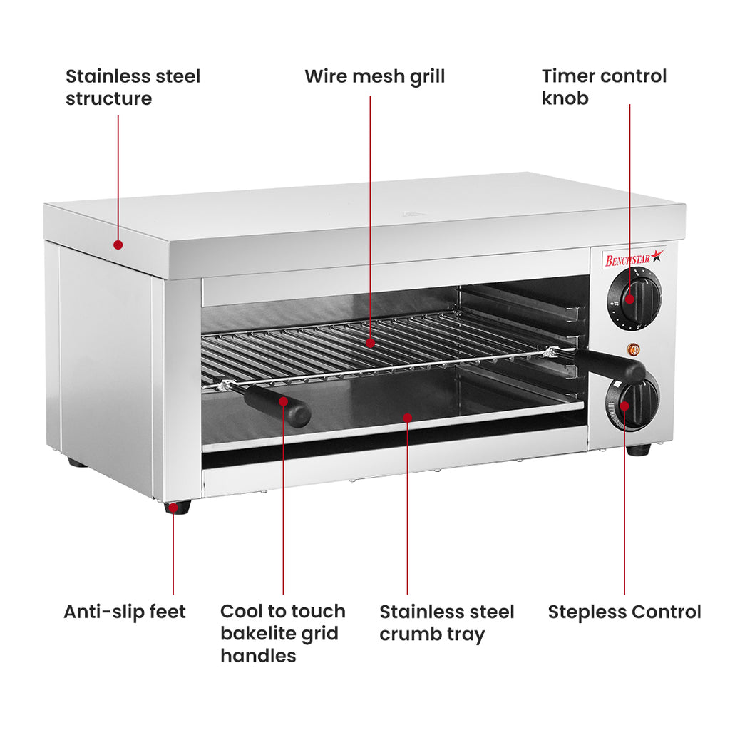 Benchstar AT-936E - Electric Salamander Grill with Timer, 2kW - image 3